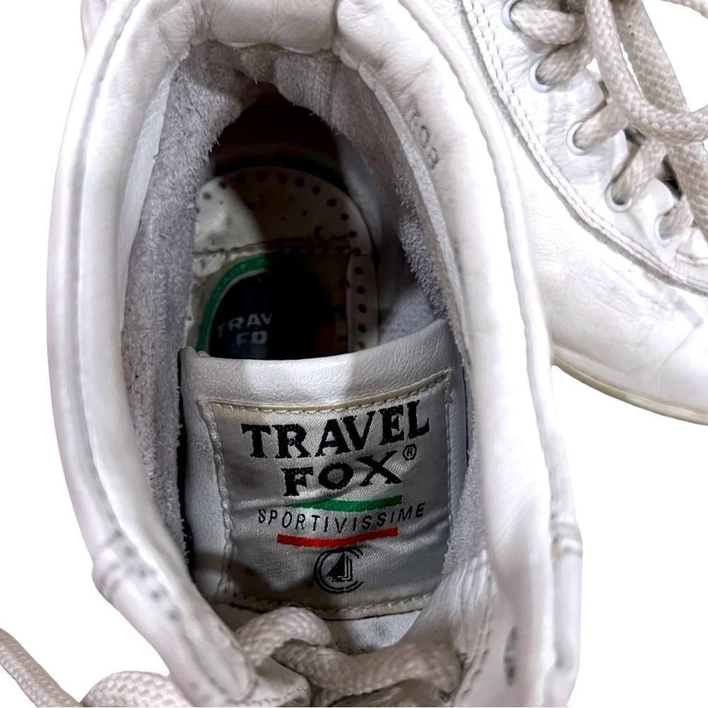Vintage Travel Fox White Leather High-Top Sneakers 36 - Picture 10 of 10